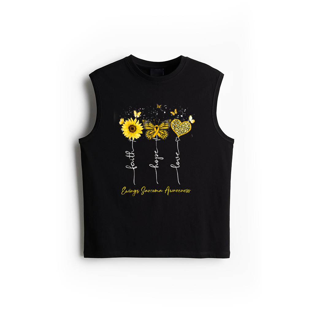 Faith Hope Love Leopard Sunflower Tank Top