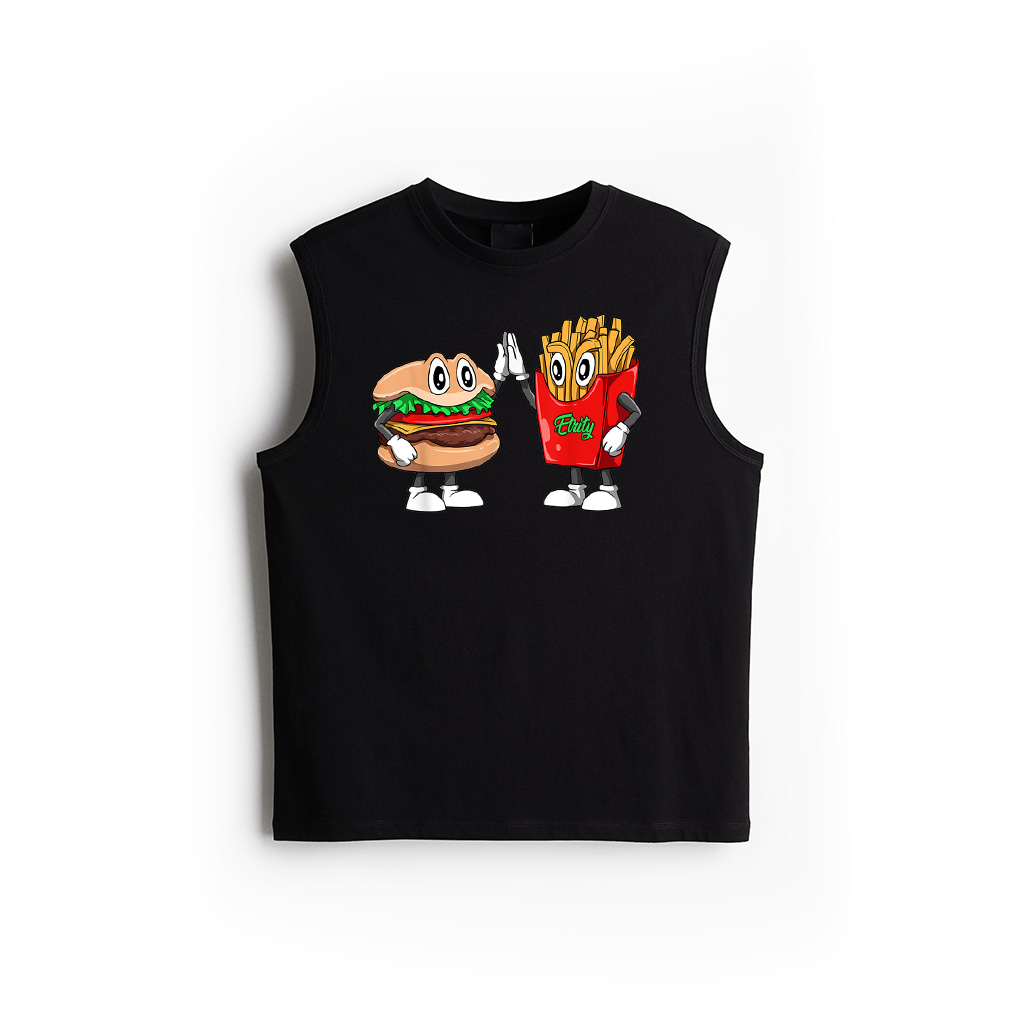 Fast Food Workers Fast Food Lovers Funny Hamburger Fries Tank Top