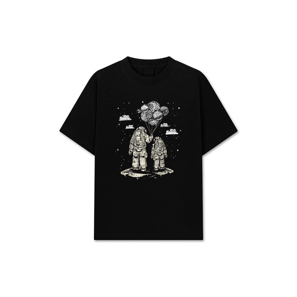 Fathers Day Space Science Astronomy Lover Dad Son Astronaut T-Shirt