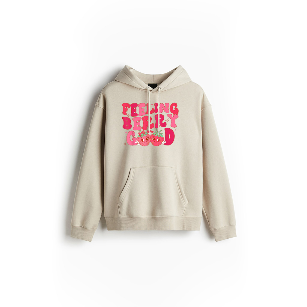 Feeling Berry Good Cute Groovy Strawberry Festival Season Hoodie 26-06-2025