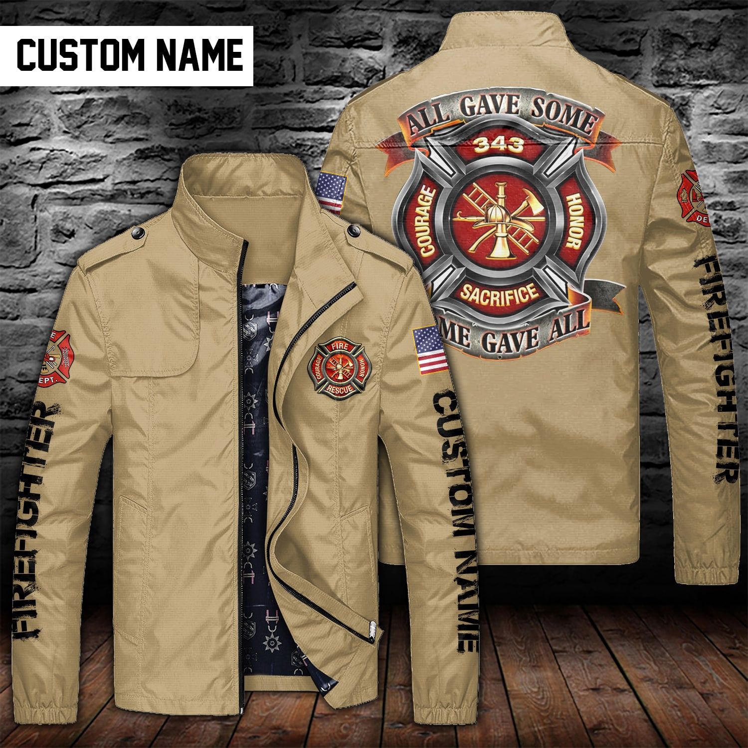 Firefighter Customized Windbreaker Jacket