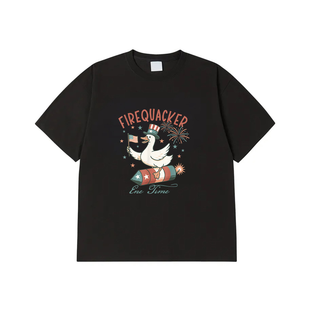 Firequacker Funny Goose Firecracker 4Th Of July T-Shirt