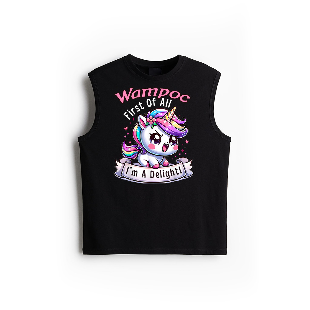 First Of All I'm A Delight Sarcastic Angry Unicorn Unicorns Tank Top