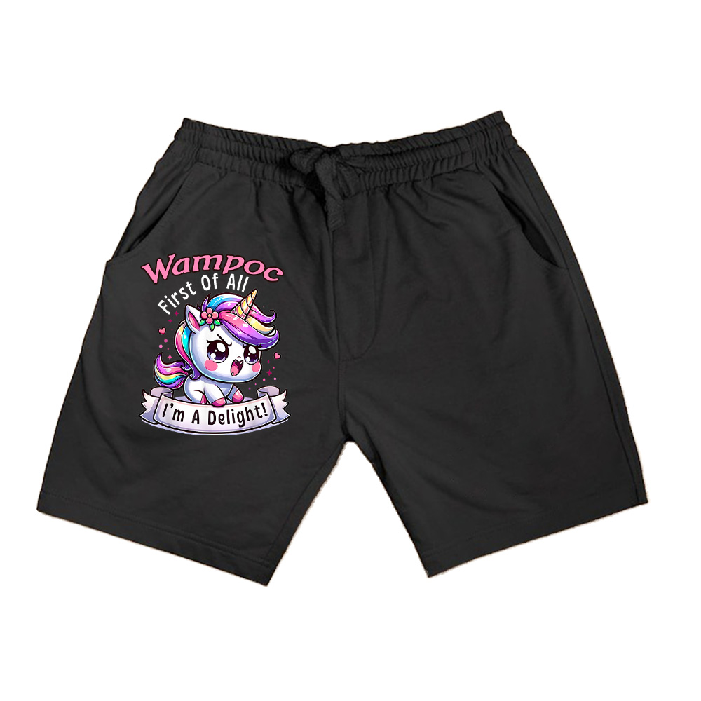 First Of All I'm A Delight Sarcastic Angry Unicorn Unicorns Shorts