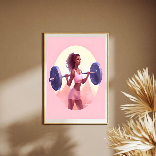 Fit Cartoon Character Training 8 Poster
