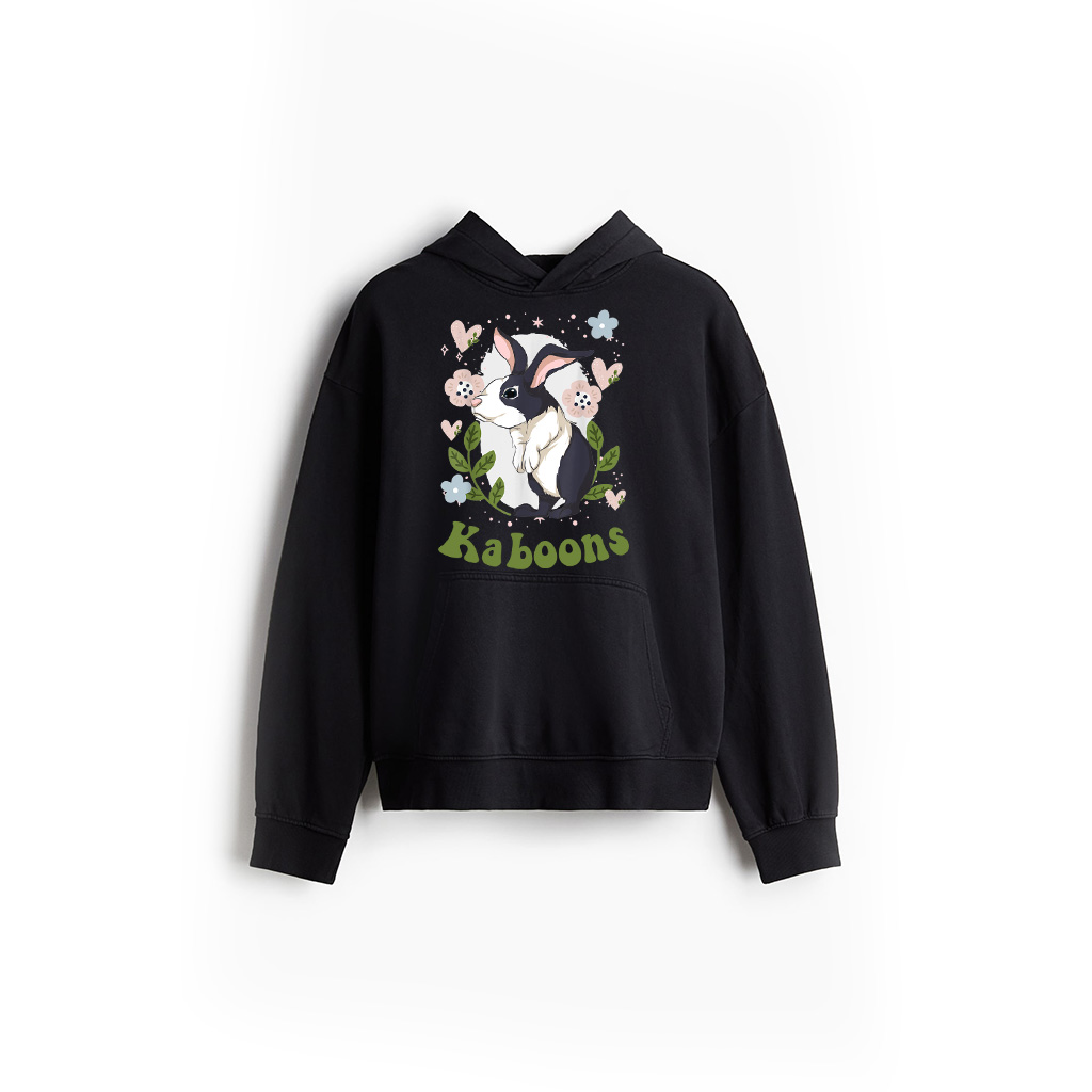 Floral Cute Animal Lover Flowers Bunny Vintage Rabbit Hoodie