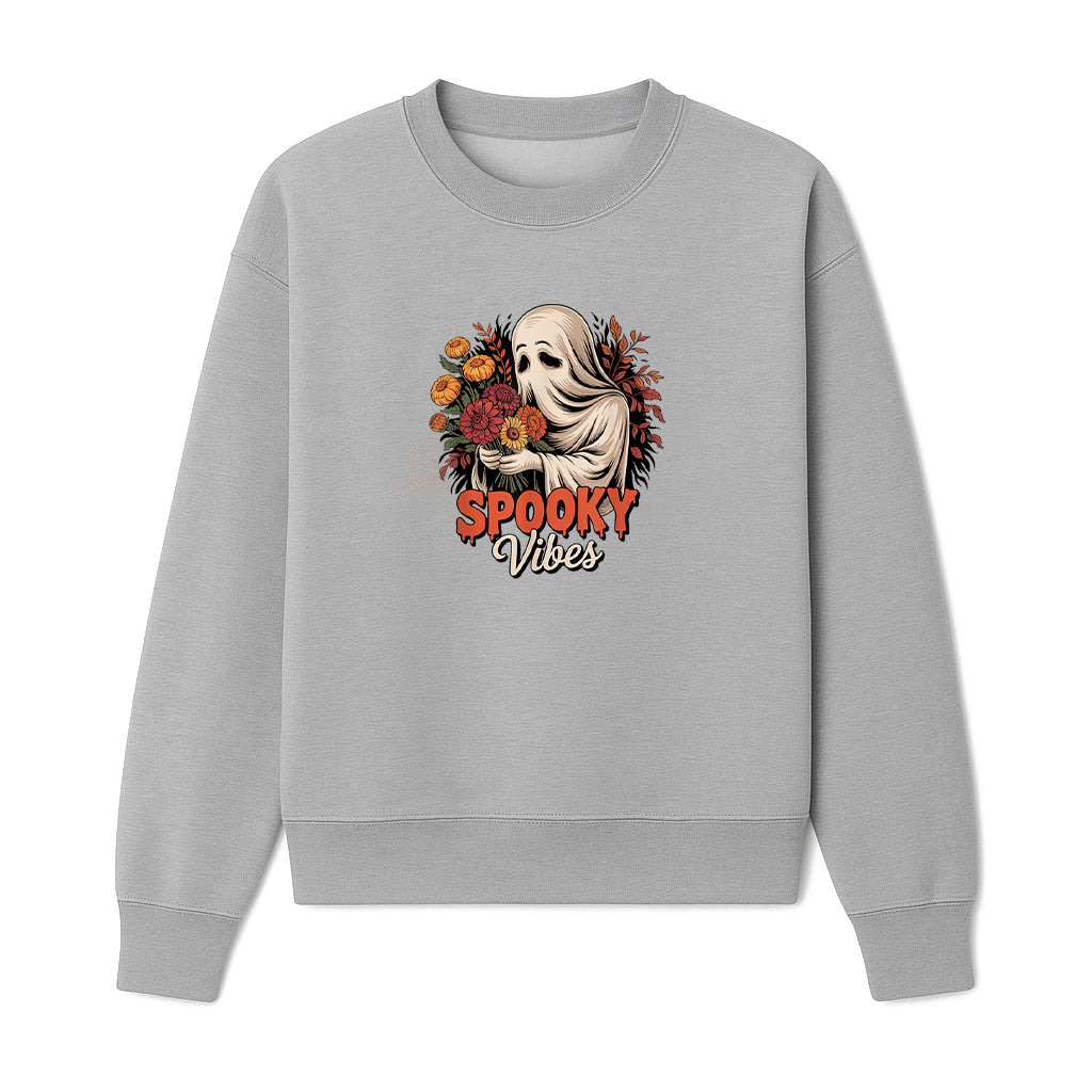 Floral Ghost Spooky Season Vibes Halloween Vintage Ghost Sweatshirts 06-10-2025