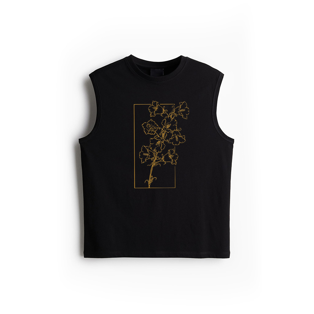 Floral Line Art Flower Bellflower Wildflower Tank Top