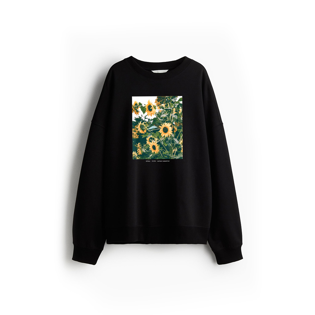 Floral Sunflower Streetwear Aesthetic Fashion Graphic Sweatshirt