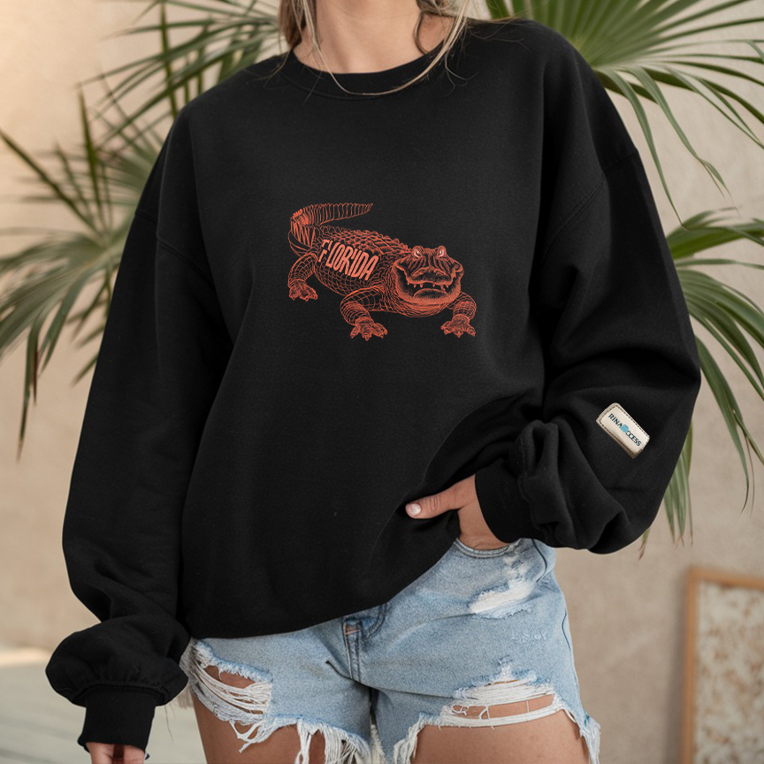 Alligator Sweatshirt - State Graphic Crewneck Pullover 02-04-2025