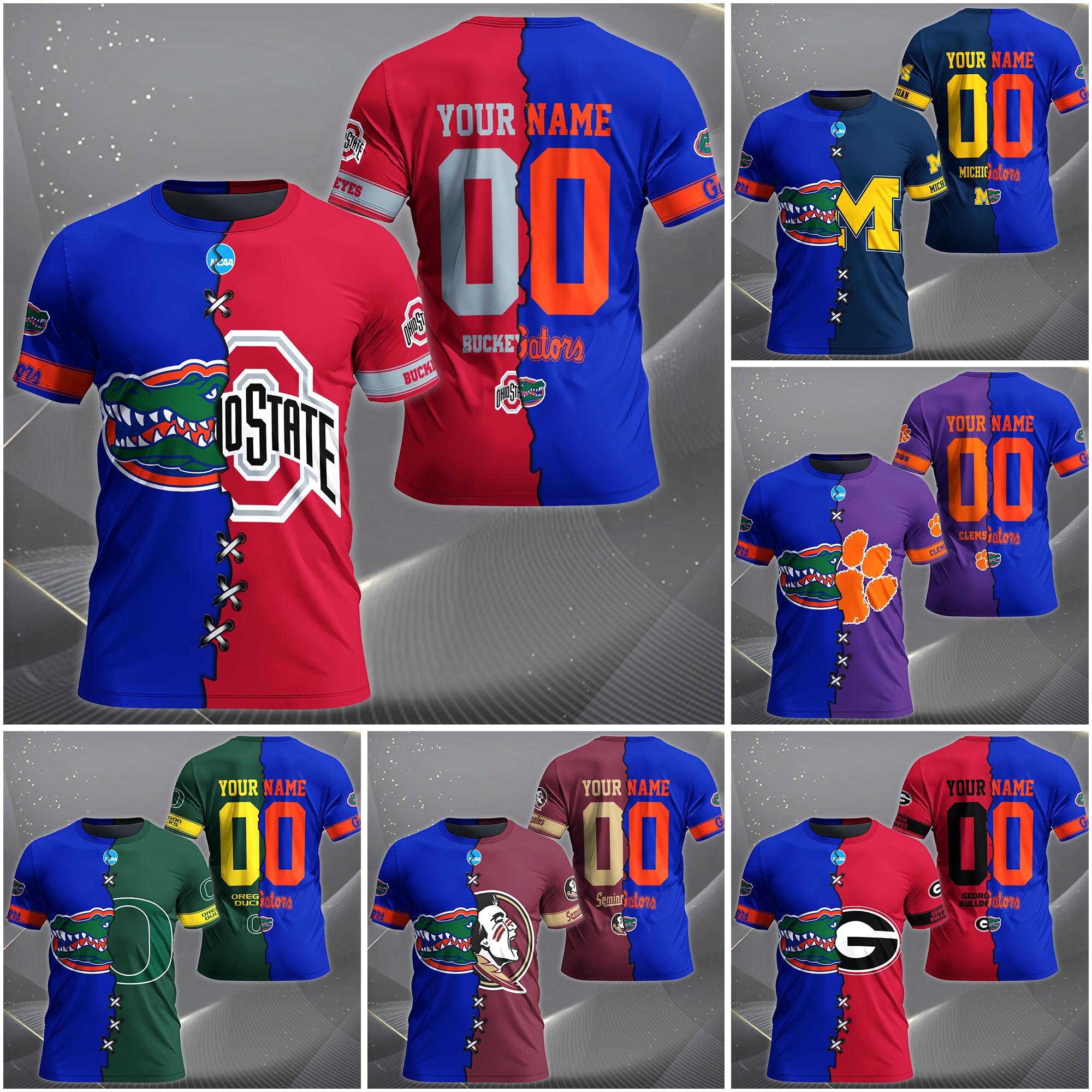 Florida Gators House Divided T-Shirt Custom Name 2025 Version, Year And Team, Sport Shirts For Fan