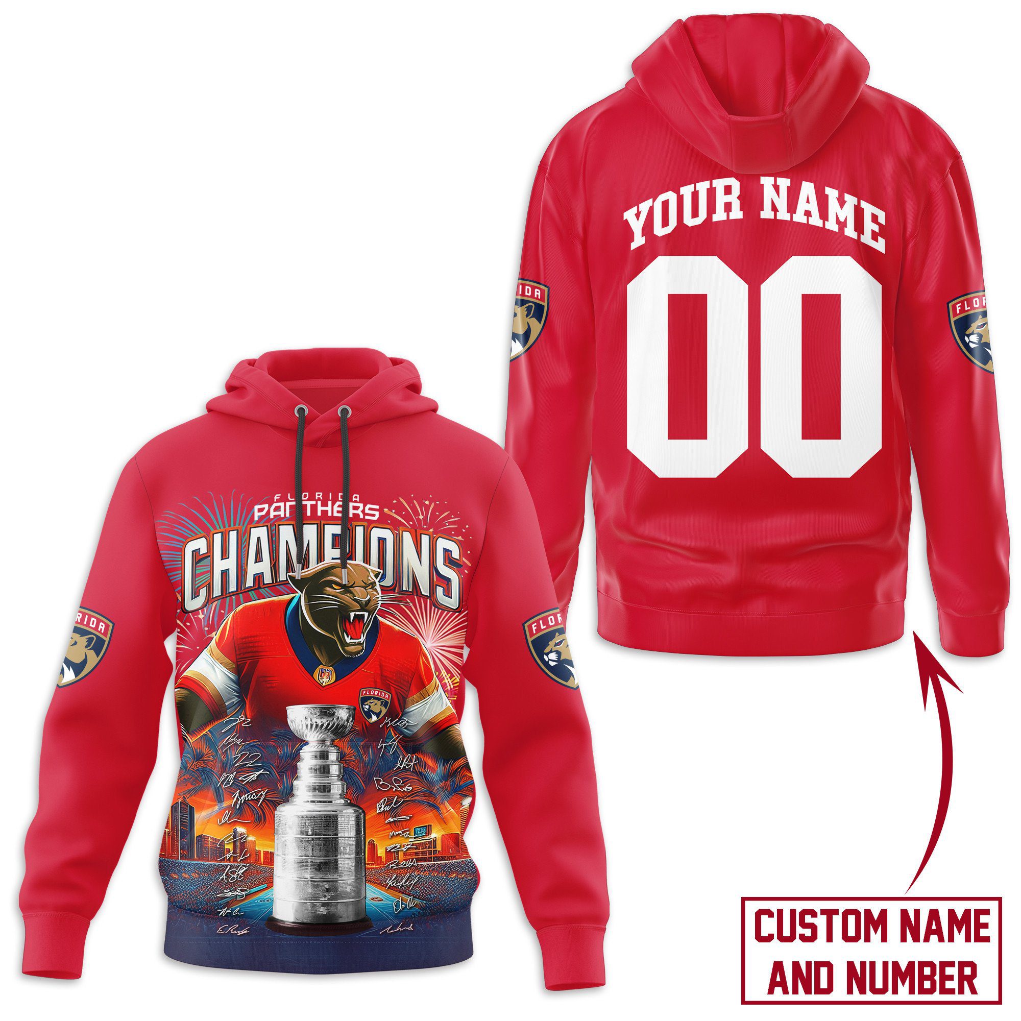 Florida Panthers 2024 Stanley Cup Champions Unisex Hoodie 