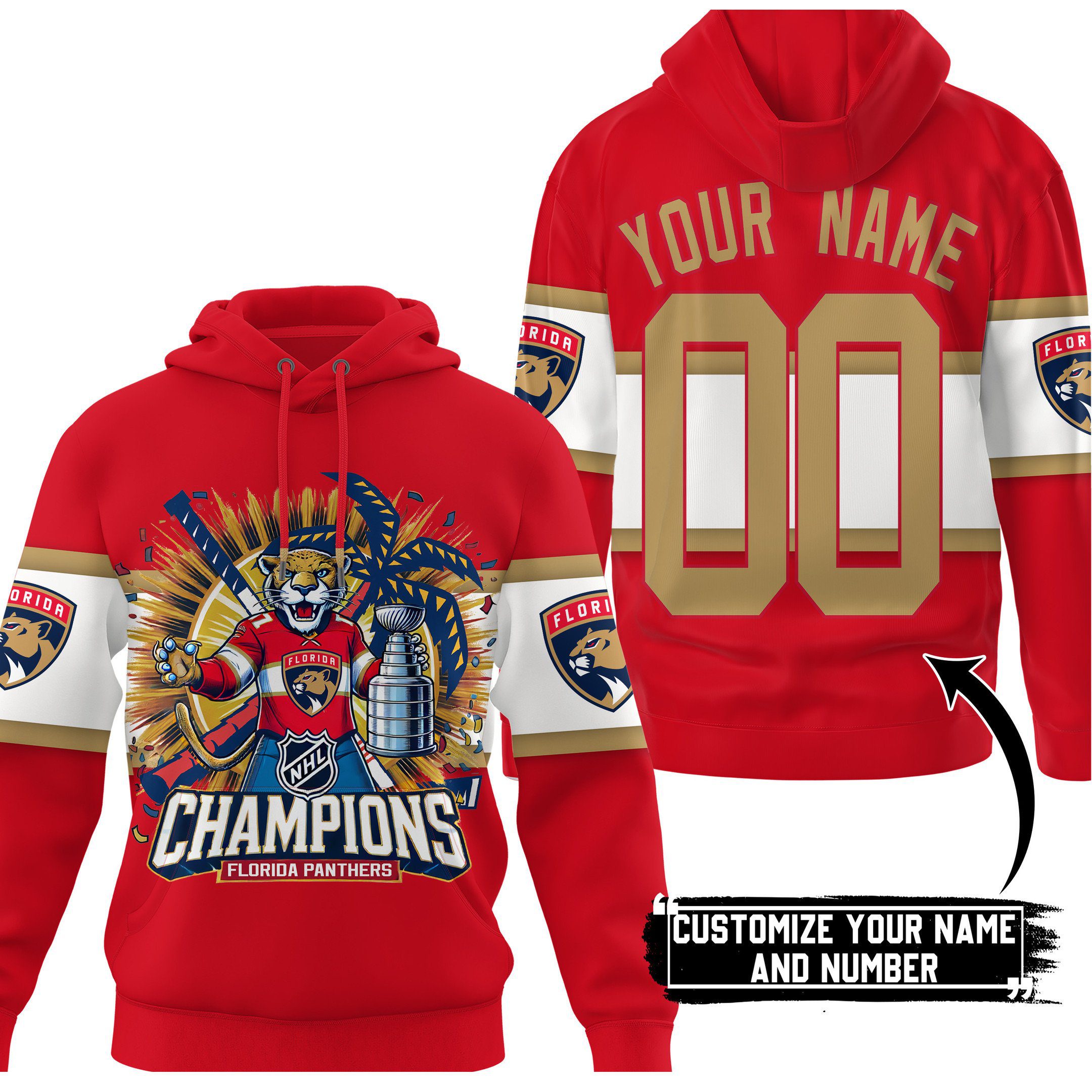 Florida Panthers 2024 Stanley Cup Champions Unisex Hoodie 