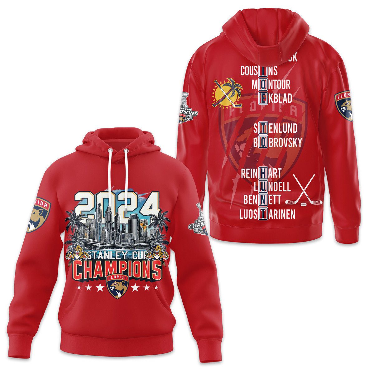Florida Panthers 2024 Stanley Cup Champions Unisex Hoodie 