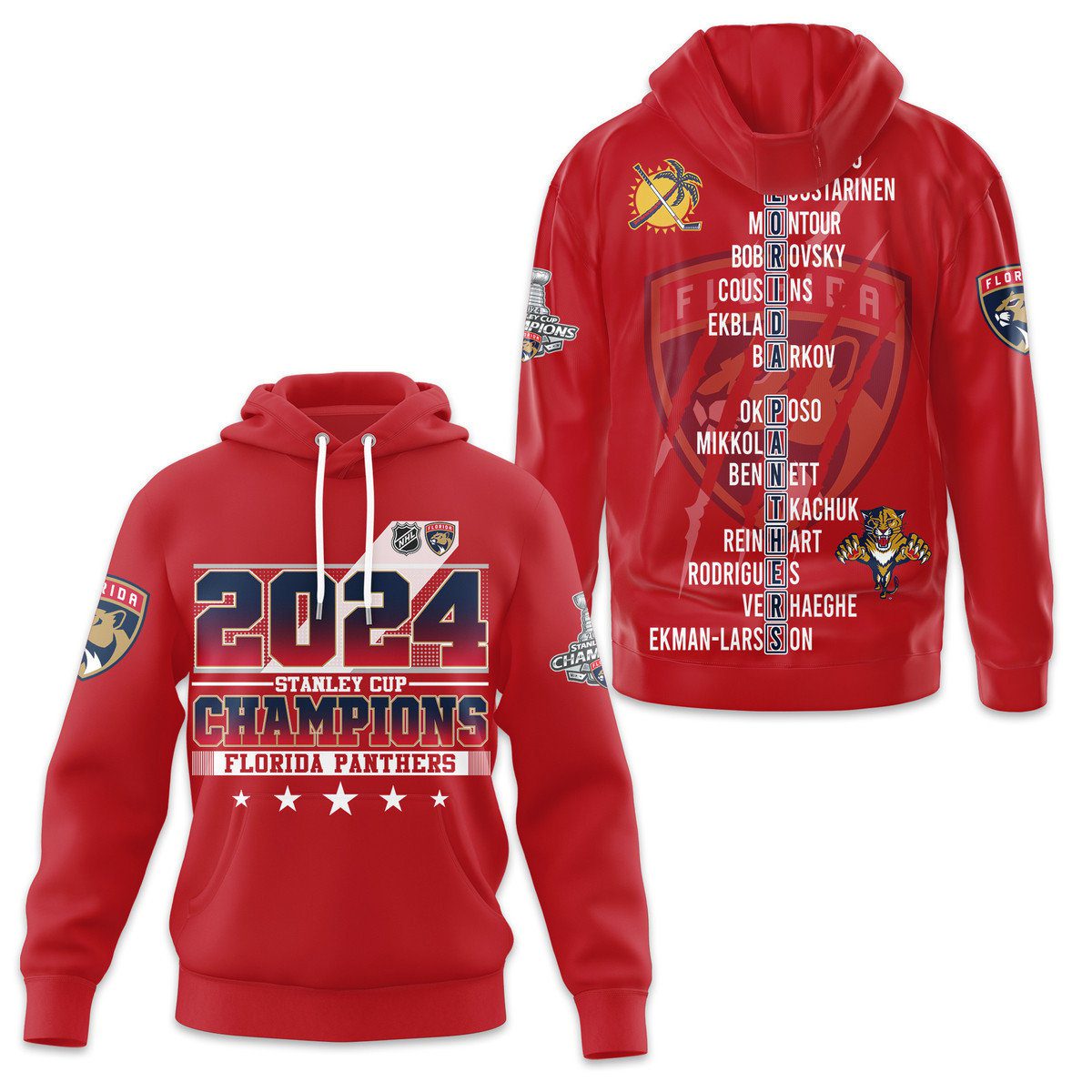Florida Panthers 2024 Stanley Cup Champions Unisex Hoodie 