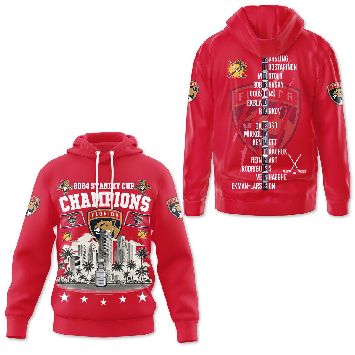 Florida Panthers 2024 Stanley Cup Champions Unisex Hoodie 