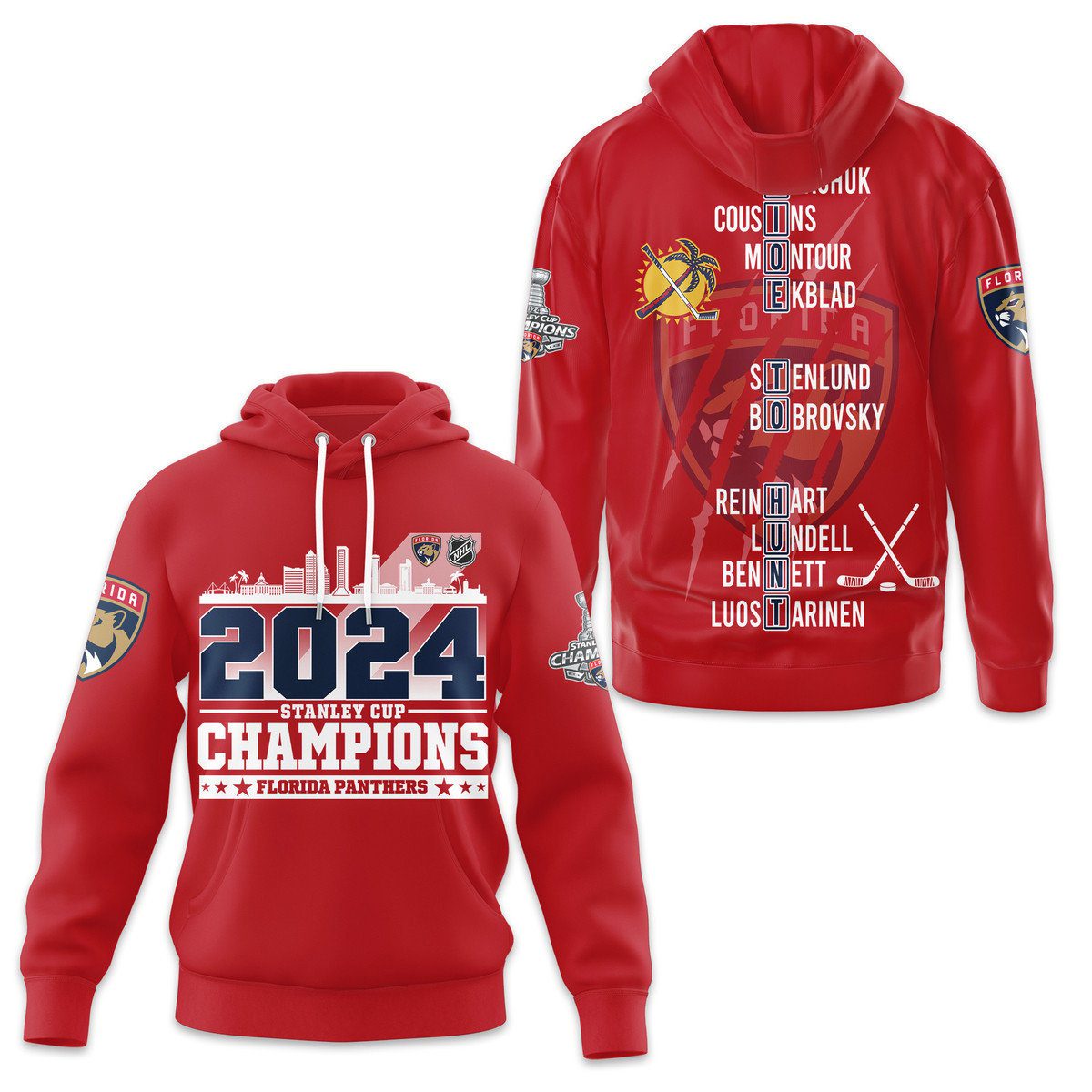 Florida Panthers 2024 Stanley Cup Champions Unisex Hoodie 