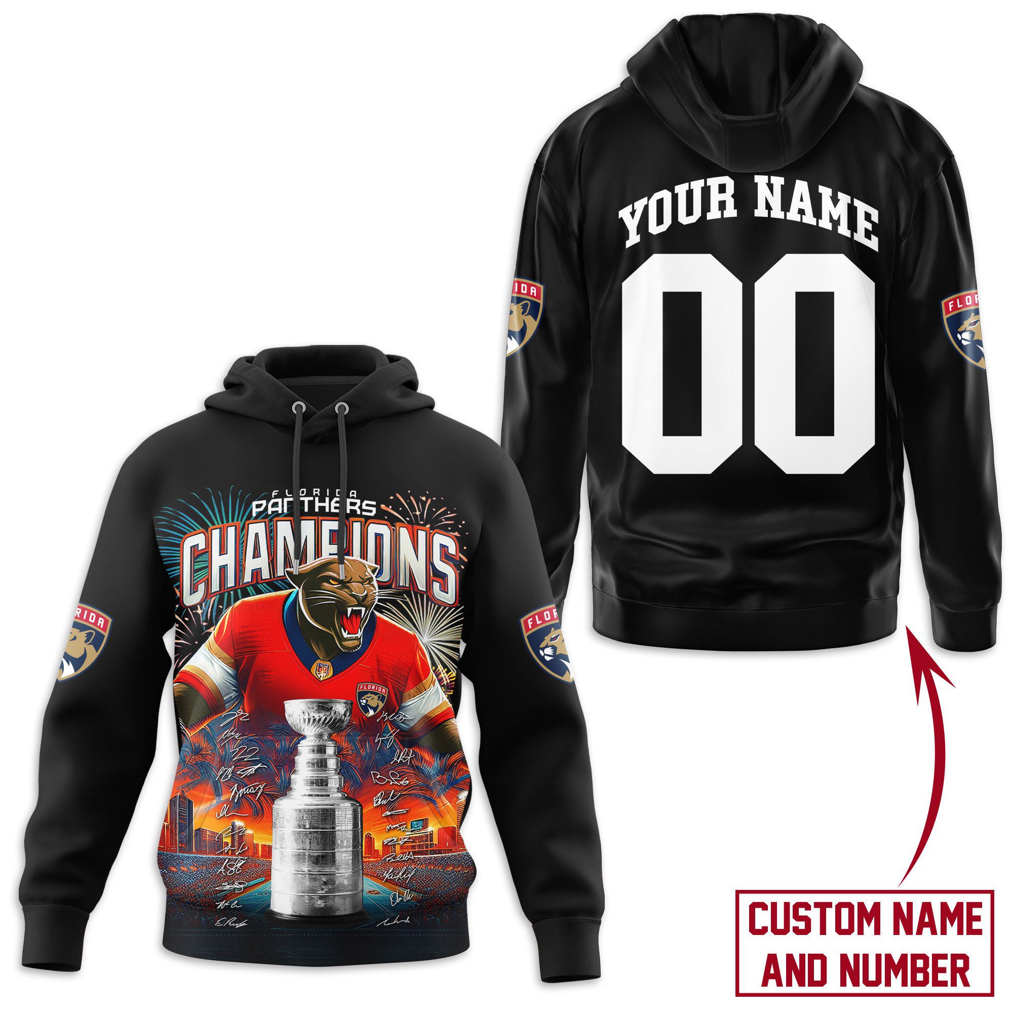 Florida Panthers 2024 Stanley Cup Champions Unisex Hoodie 