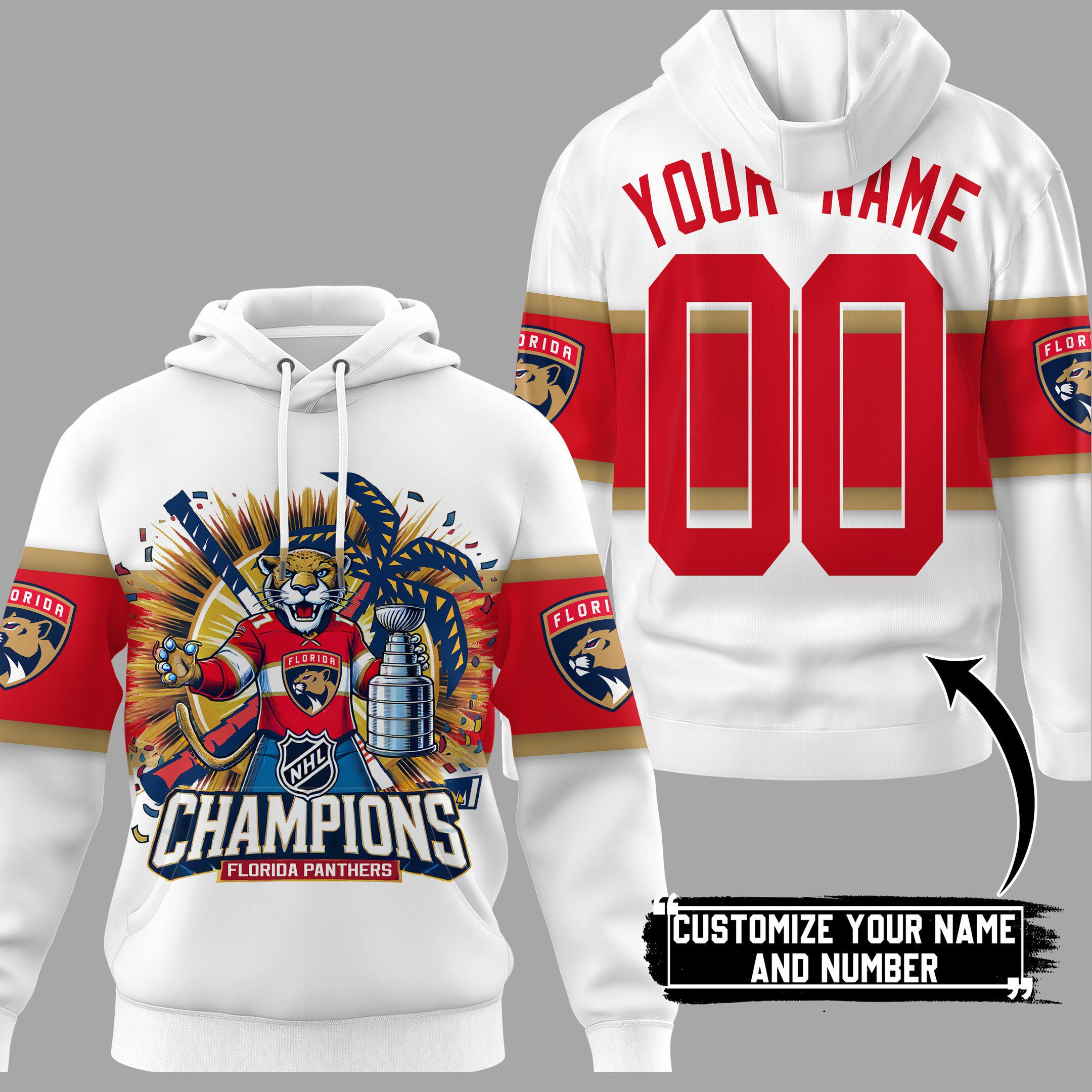 Florida Panthers 2024 Stanley Cup Champions Unisex Hoodie 