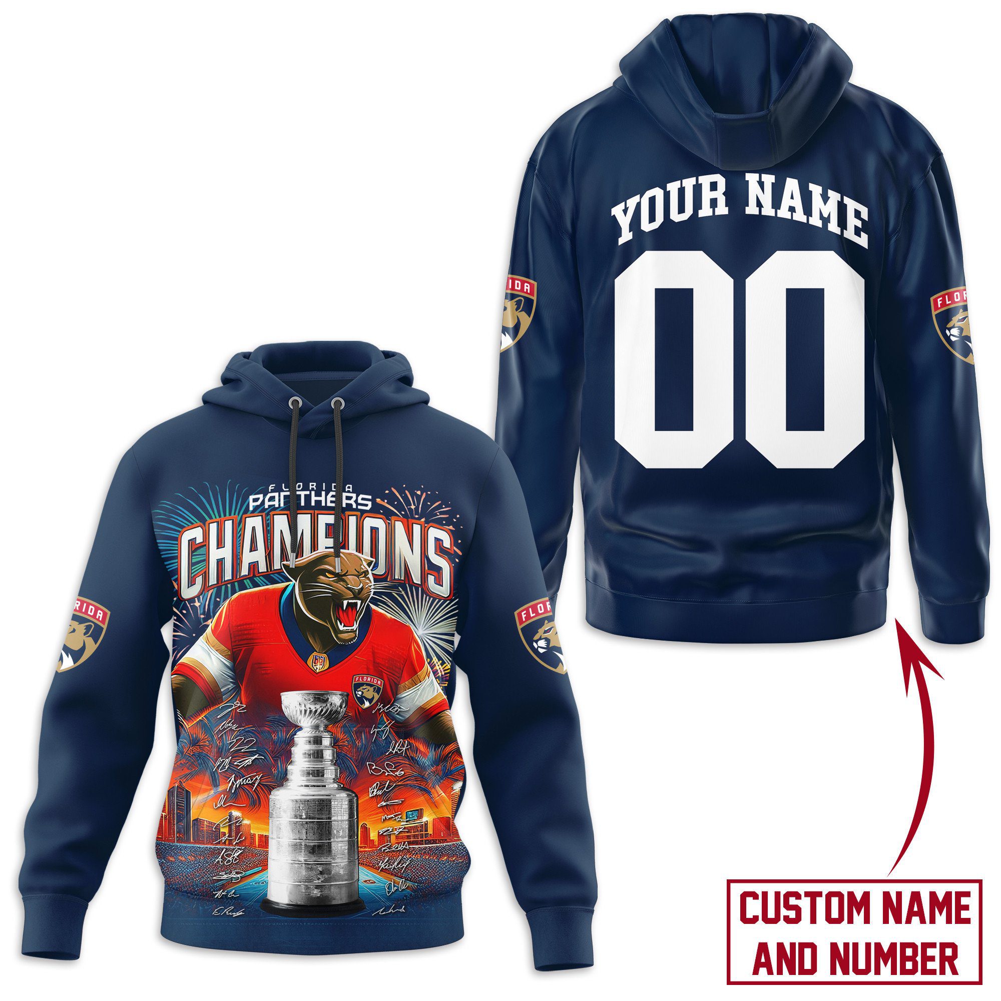 Florida Panthers 2024 Stanley Cup Champions Unisex Hoodie 