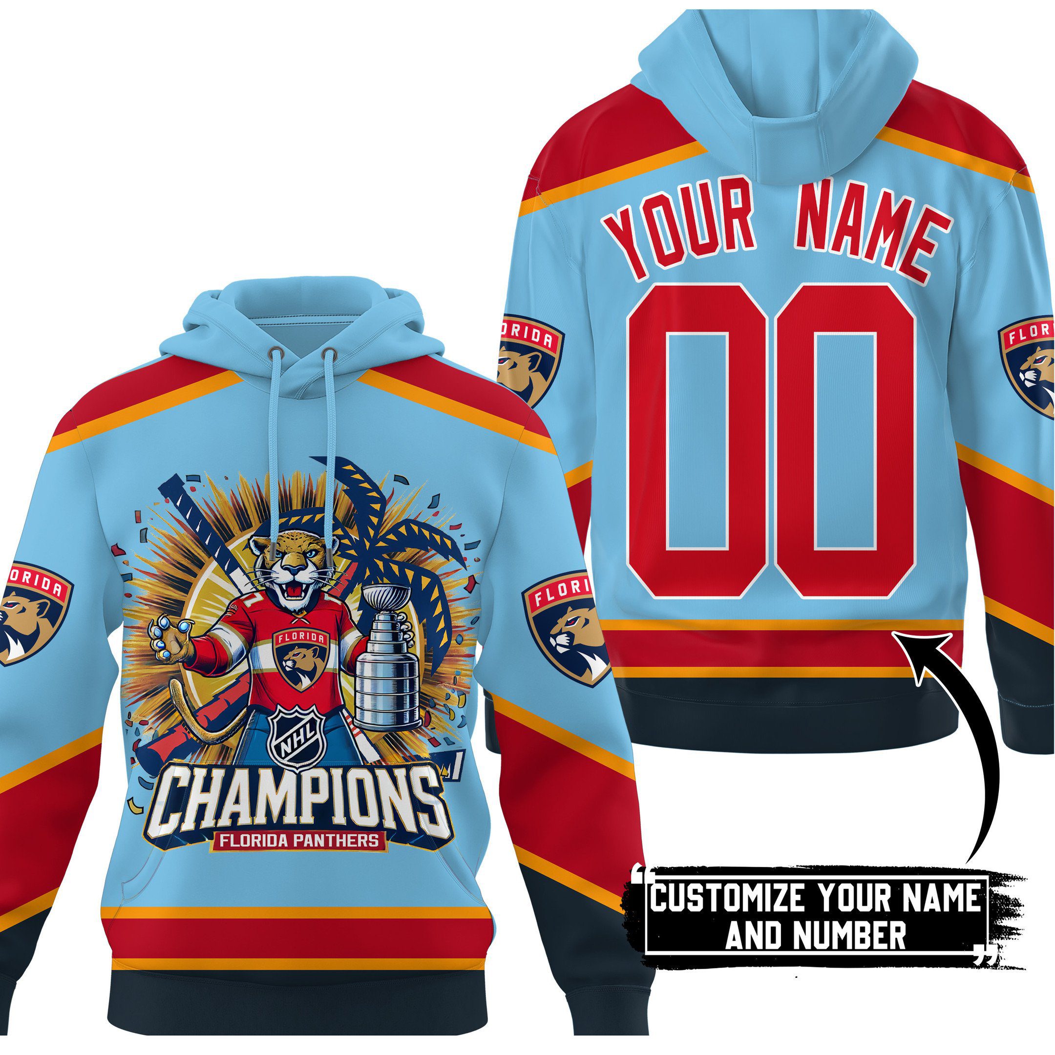 Florida Panthers 2024 Stanley Cup Champions Unisex Hoodie 