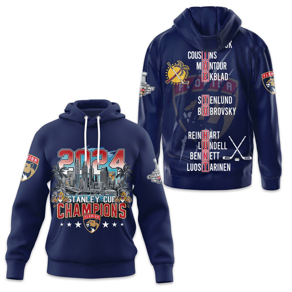 Florida Panthers 2024 Stanley Cup Champions Unisex Hoodie 