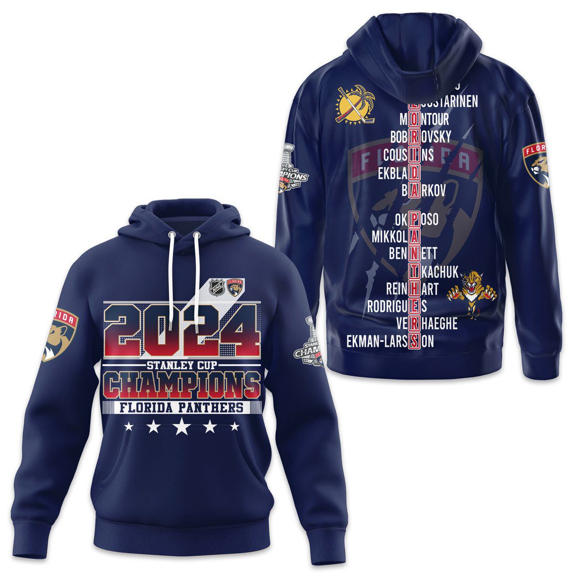Florida Panthers 2024 Stanley Cup Champions Unisex Hoodie 