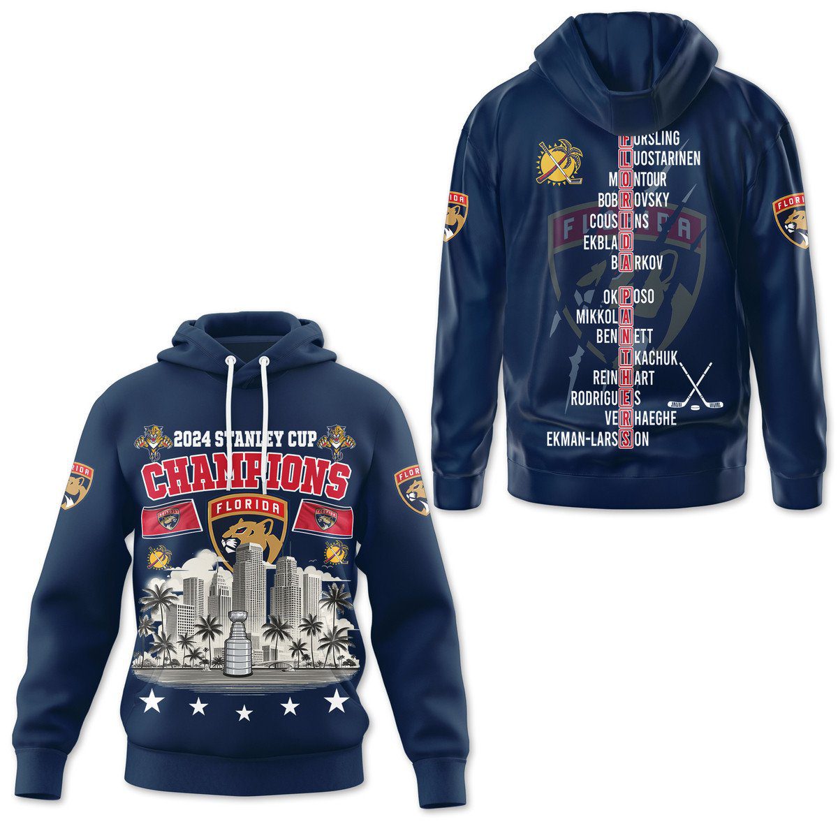 Florida Panthers 2024 Stanley Cup Champions Unisex Hoodie 