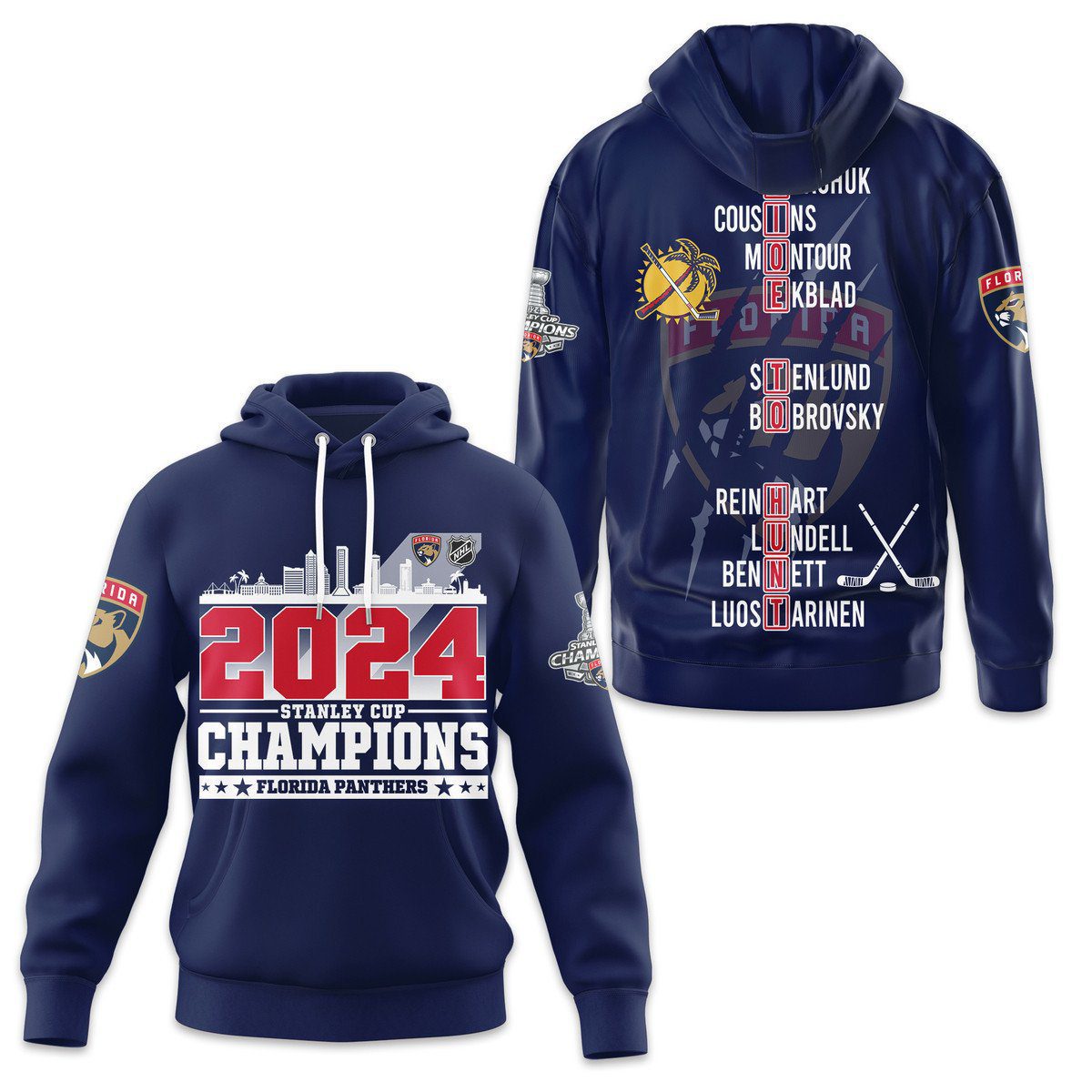 Florida Panthers 2024 Stanley Cup Champions Unisex Hoodie 