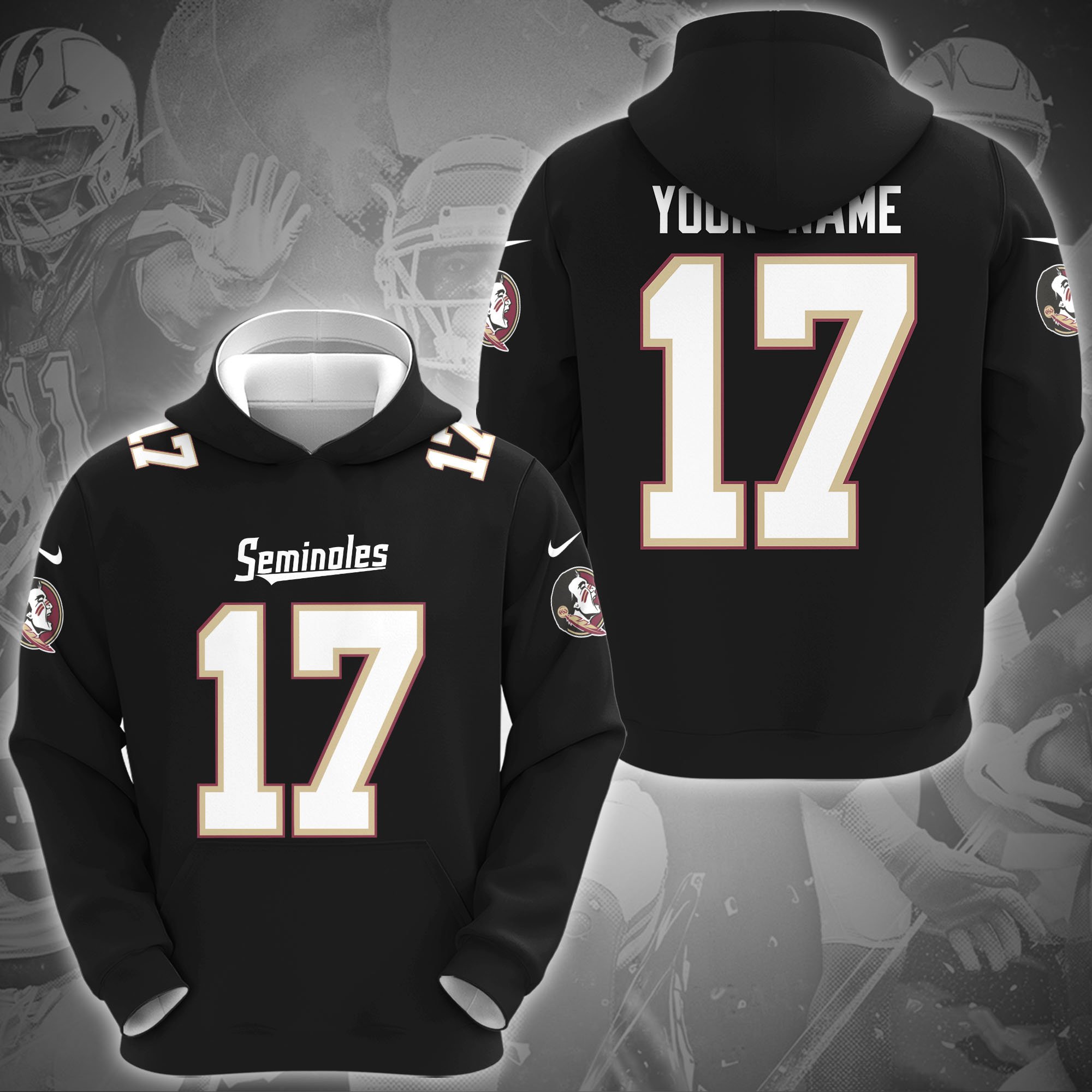 Florida State Seminoles Hoodie Custom Name And Number, Sport Hoodie For Fans