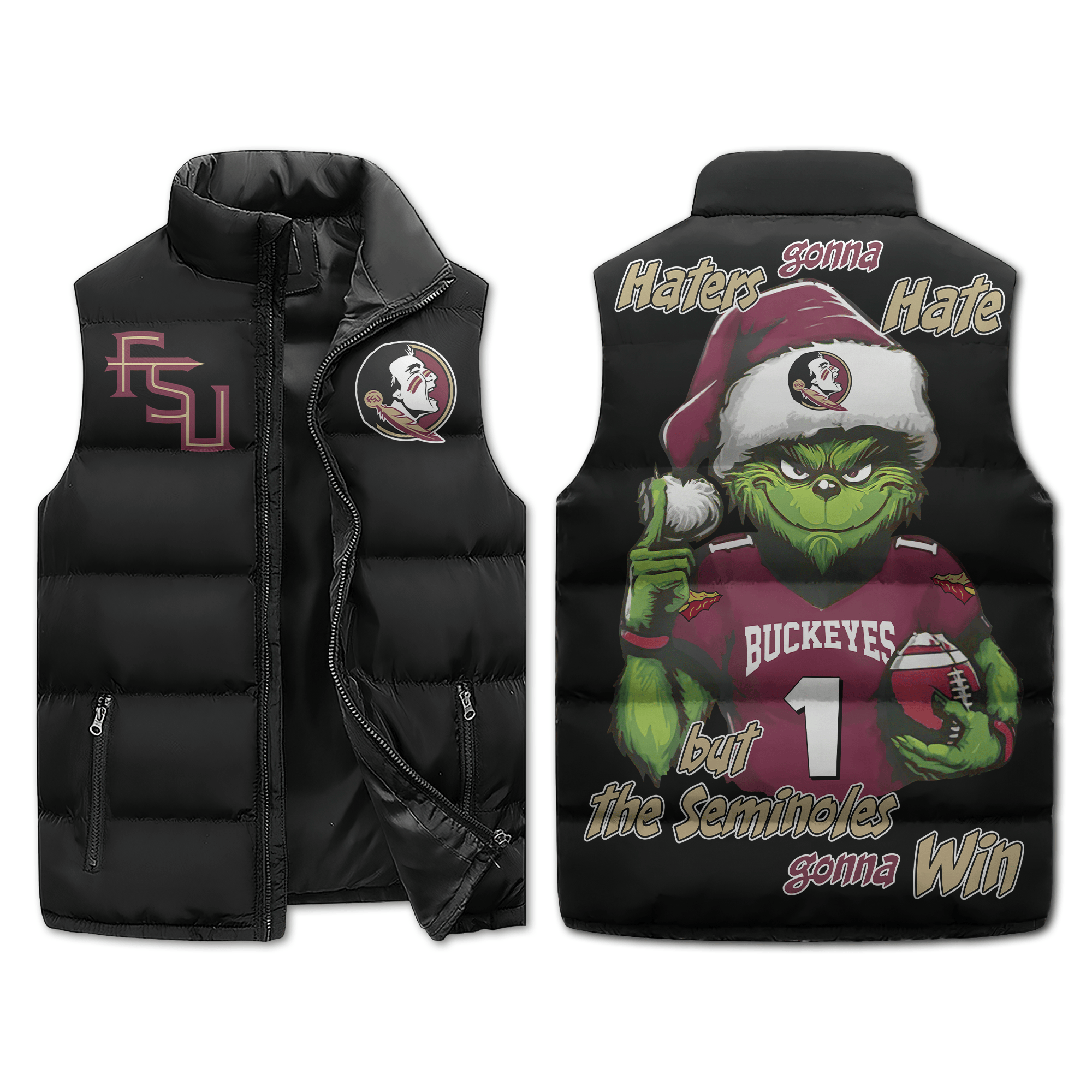 Florida State Seminoles NCAA Sleeveless Puffer Jacket