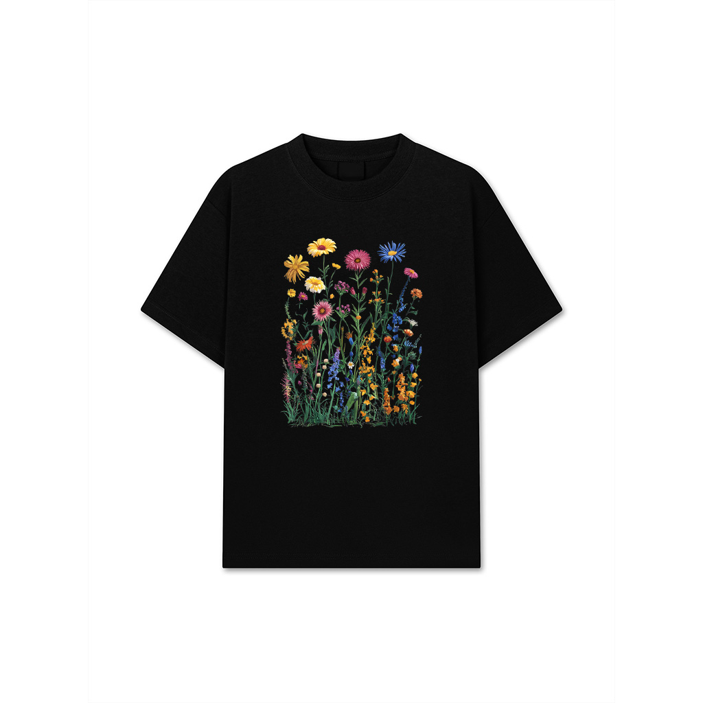 Flower Graphic S For Women Wildflower Floral Gardening T-Shirt