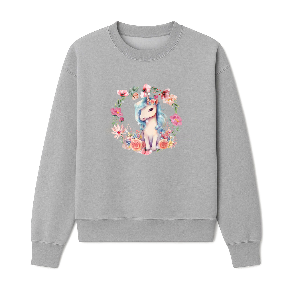 Flowers Unicorn Unicorns Vintage Child Horse Girls Sweatshirts 06-10-2025