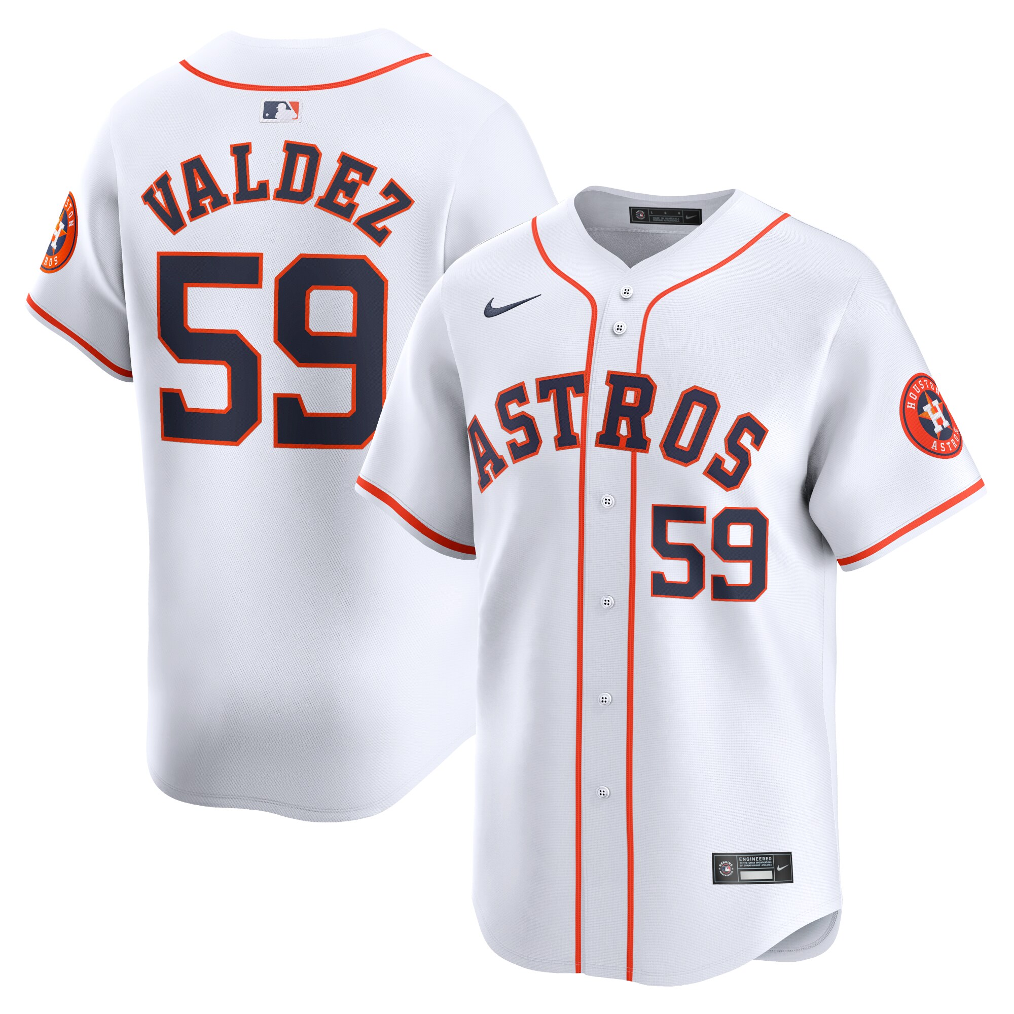 Framber Valdez Houston Astros Nike Home Limited Player Jersey - White