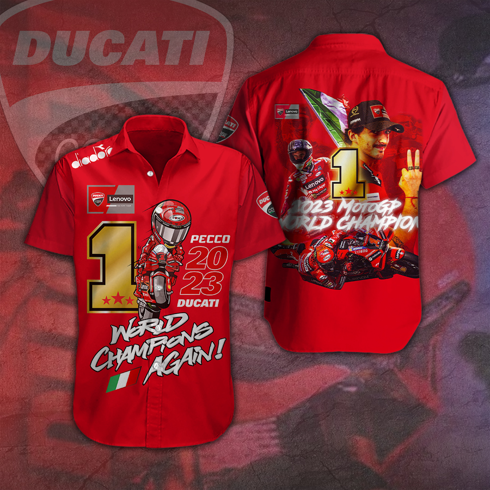 Francesco Bagnaia X Ducati Lenovo F1 Racing Hawaiian Shirt Gifts For Fans