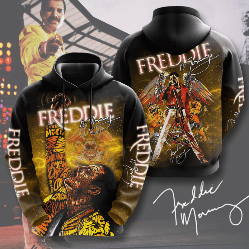 Freddie Mercury 3D Unisex Hoodie PH1045