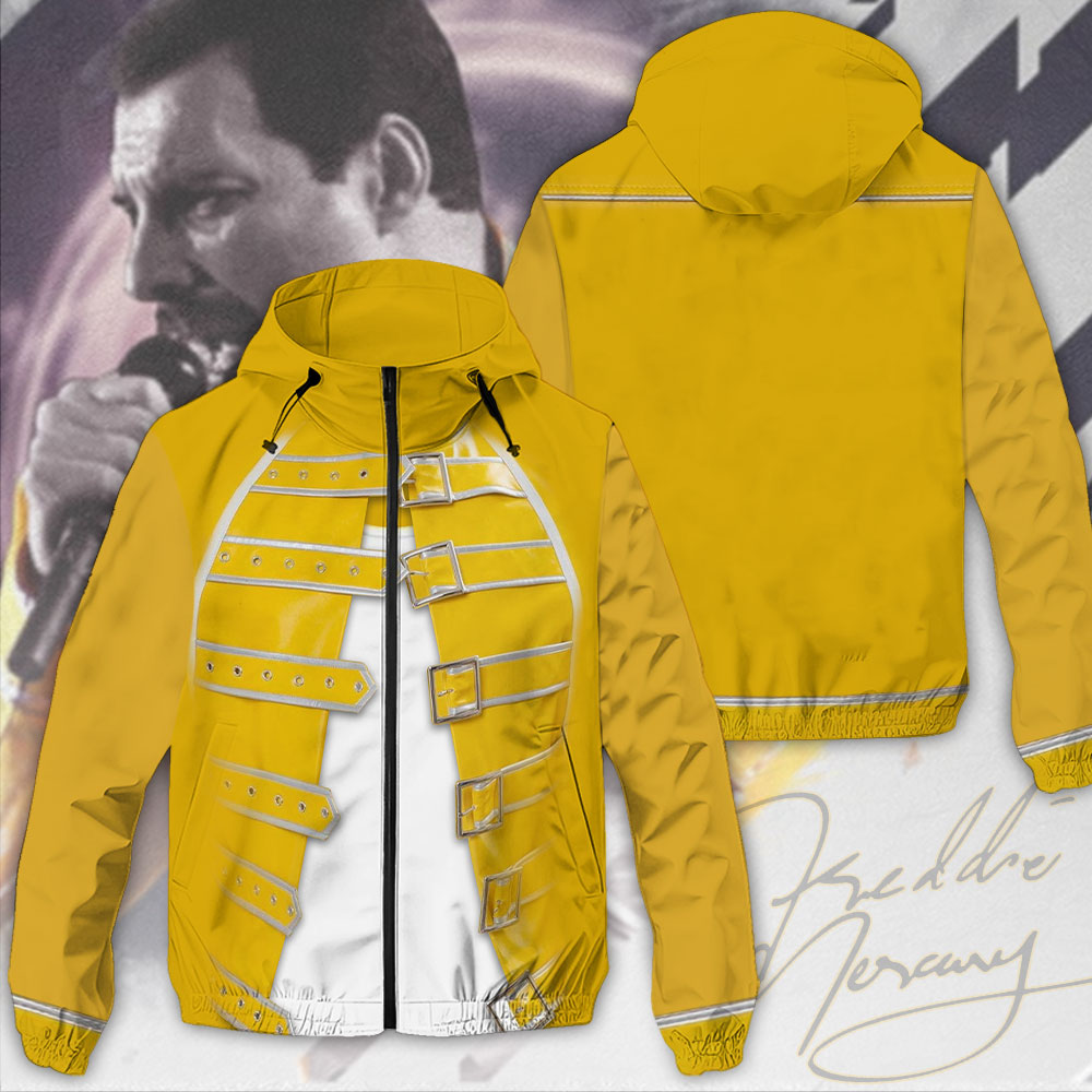 Freddie Mercury Music Style Windbreaker Jacket For Fans