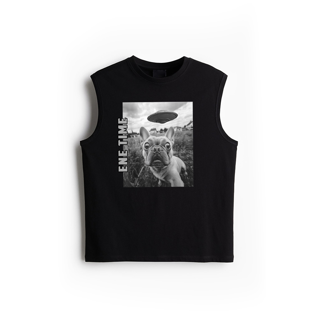 French Bulldog With UFO Graphic Tank Top Hilarious Dog Tank Top