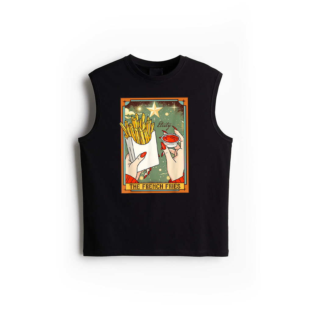 French Fries Lover Food Foodie The French Fries Tarot Card Tank Top