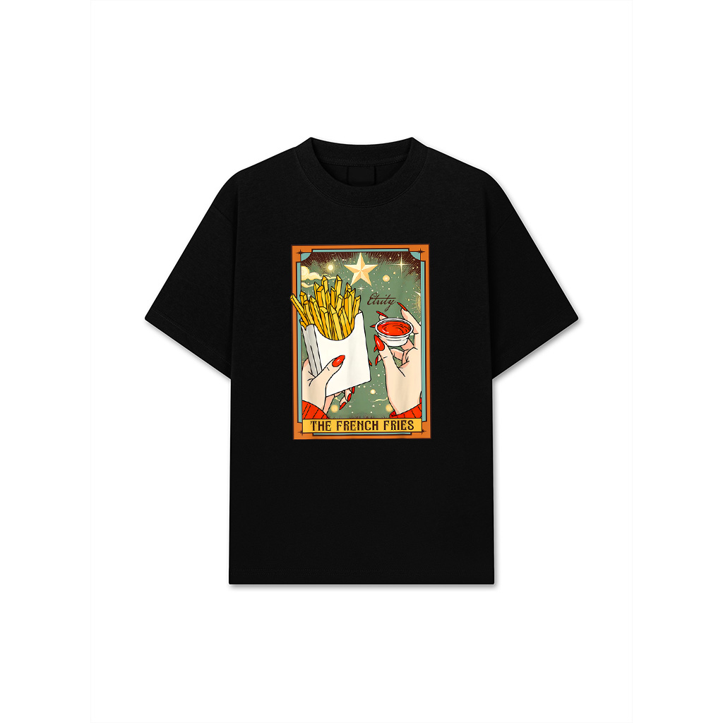 French Fries Lover Food Foodie The French Fries Tarot Card T-Shirt