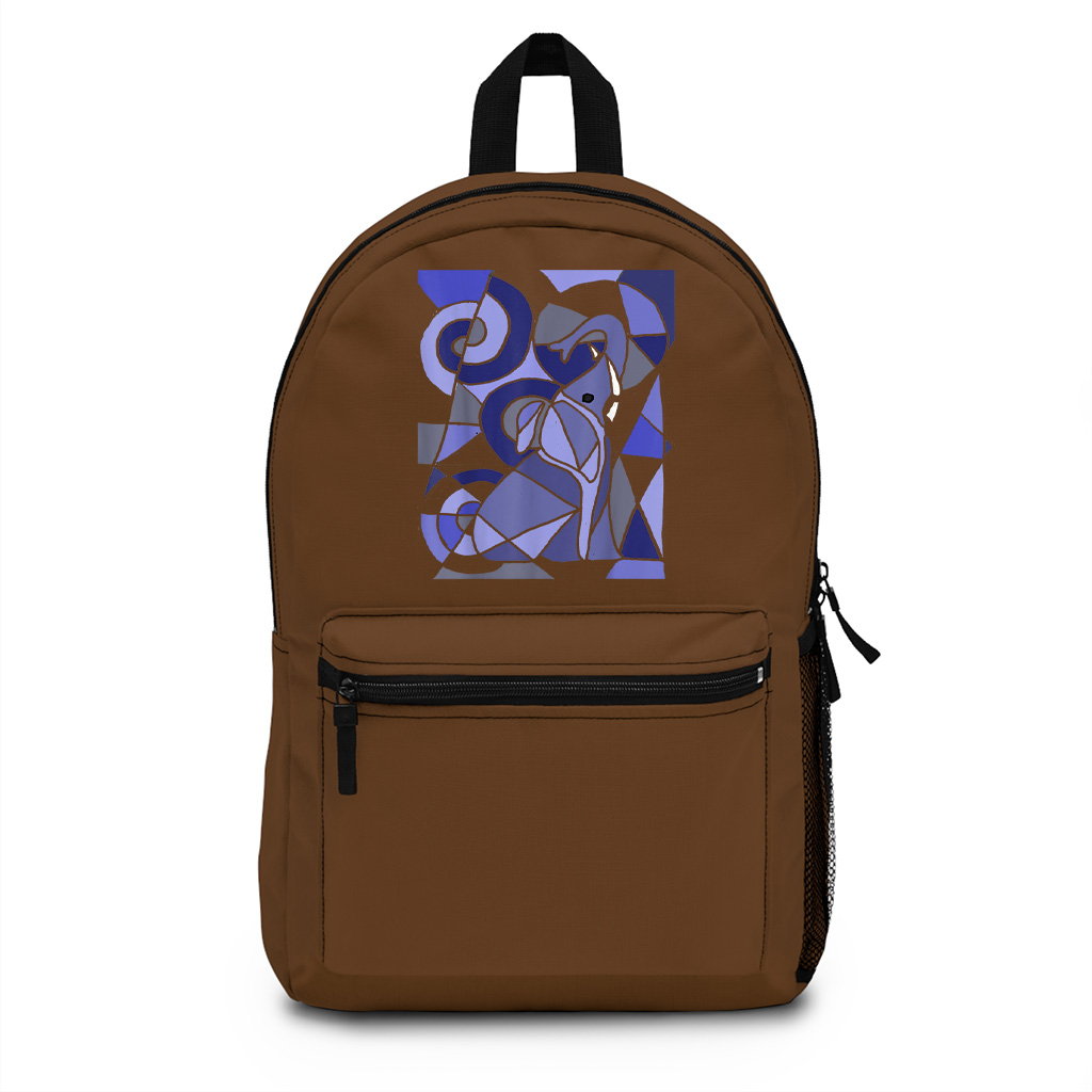 Fun Artistic Elephant Abstract Art Backpack - Image 4