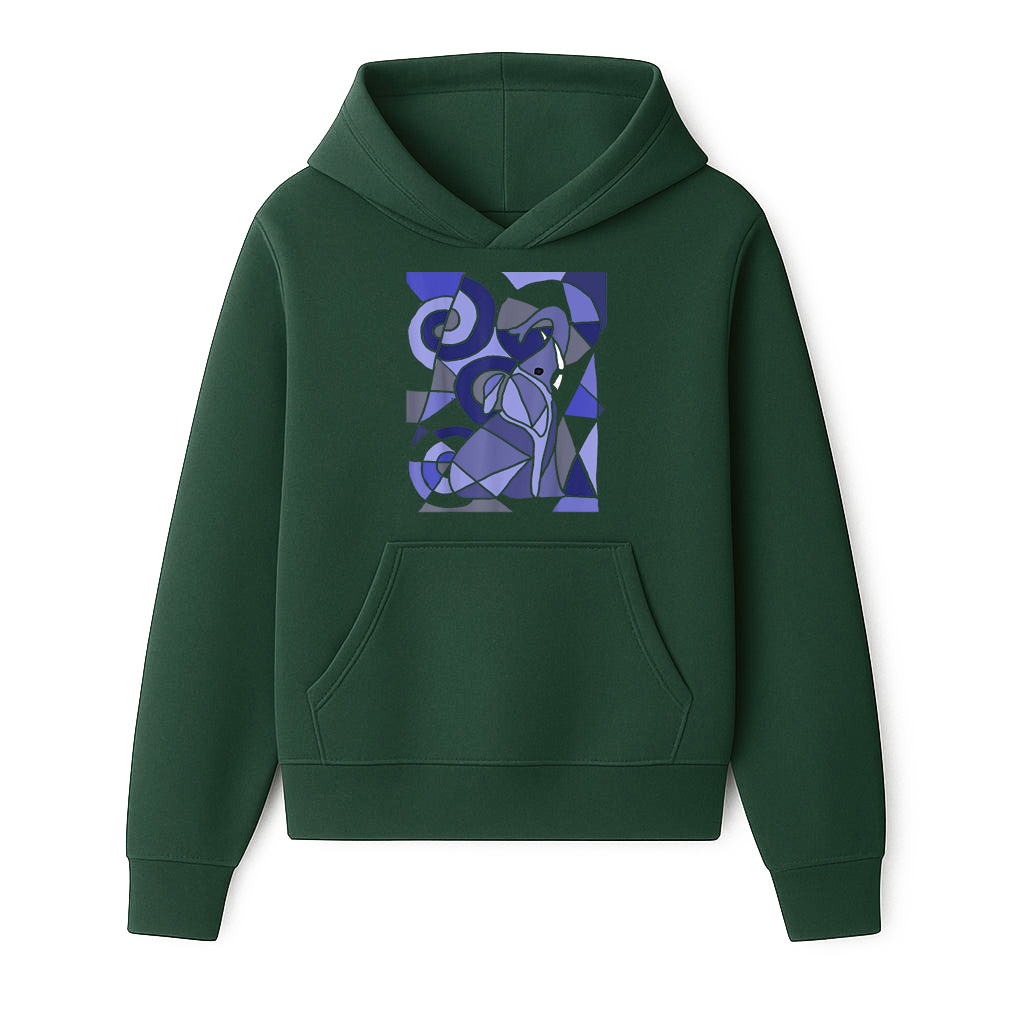 Fun Artistic Elephant Abstract Art Hoodie - Image 3