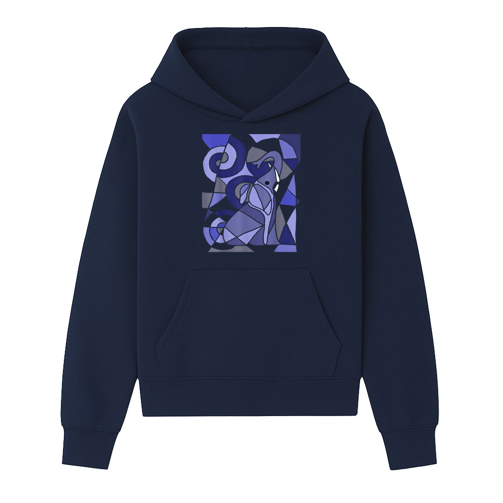 Fun Artistic Elephant Abstract Art Hoodie - Image 5