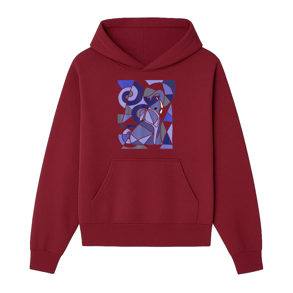 Fun Artistic Elephant Abstract Art Hoodie - Image 6