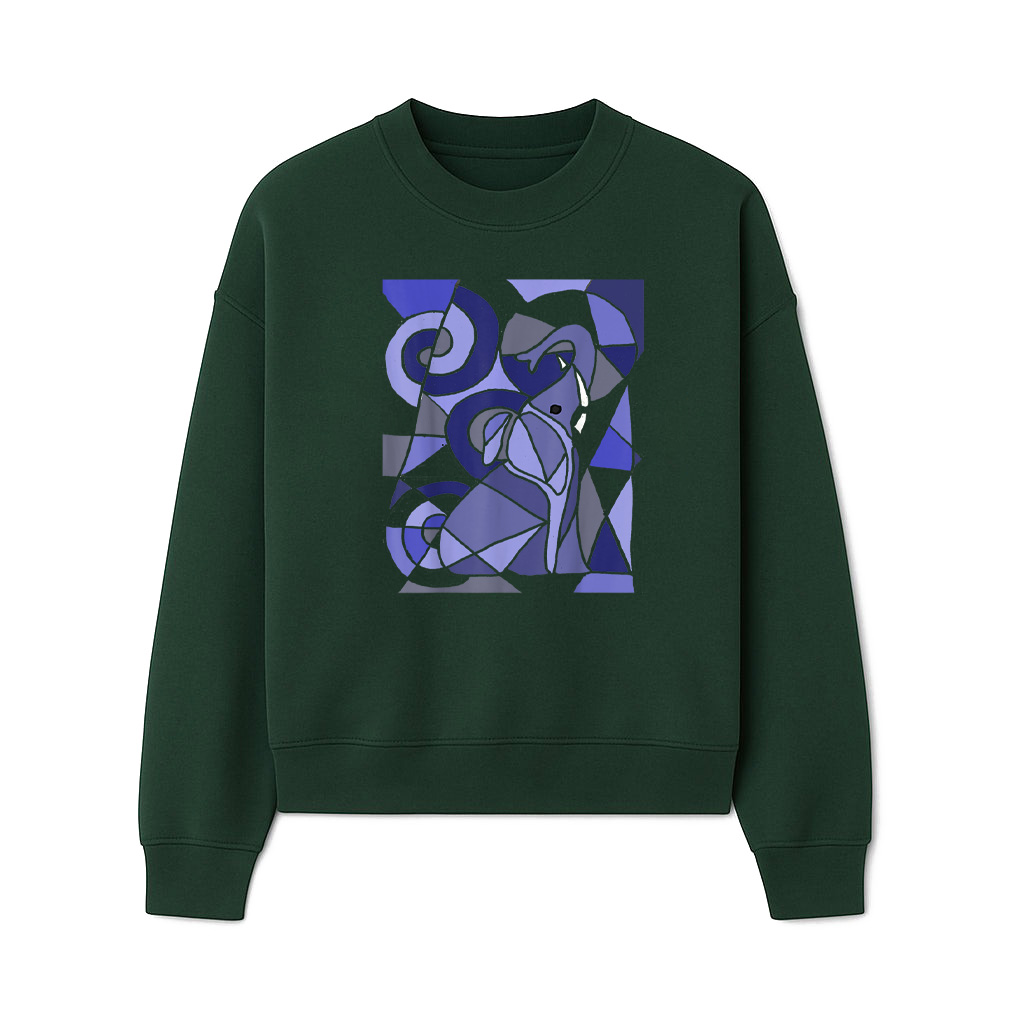 Fun Artistic Elephant Abstract Art Sweatshirts - Image 3
