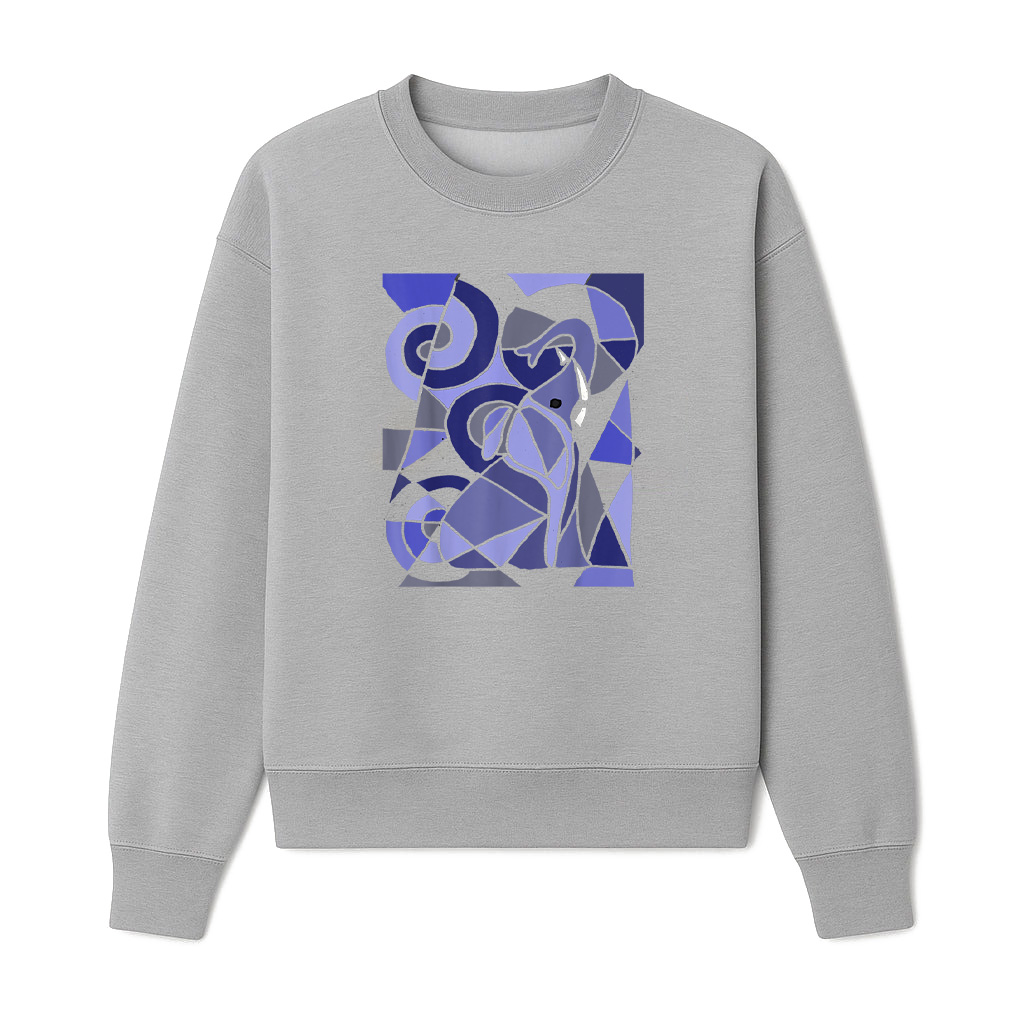 Fun Artistic Elephant Abstract Art Sweatshirts - Image 4