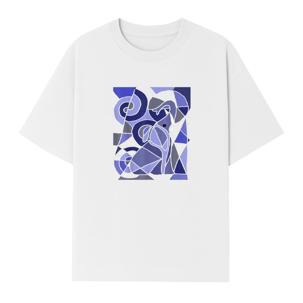 Fun Artistic Elephant Abstract Art T-Shirt