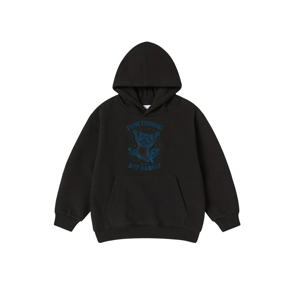 Functioning But Barely Funny Exhausted Raccoon Hoodie