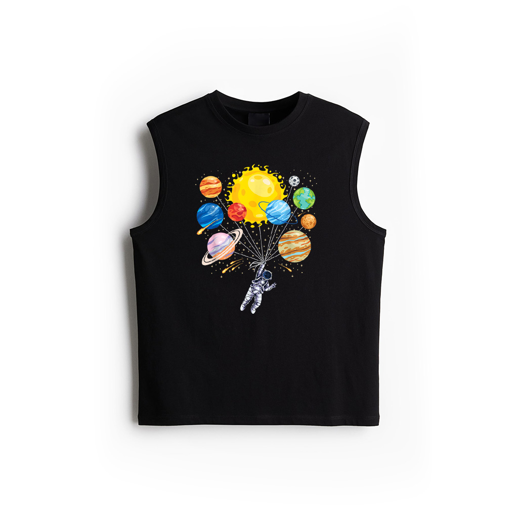 Funny Astronaut Space Balloon Planet Science Solar System Tank Top