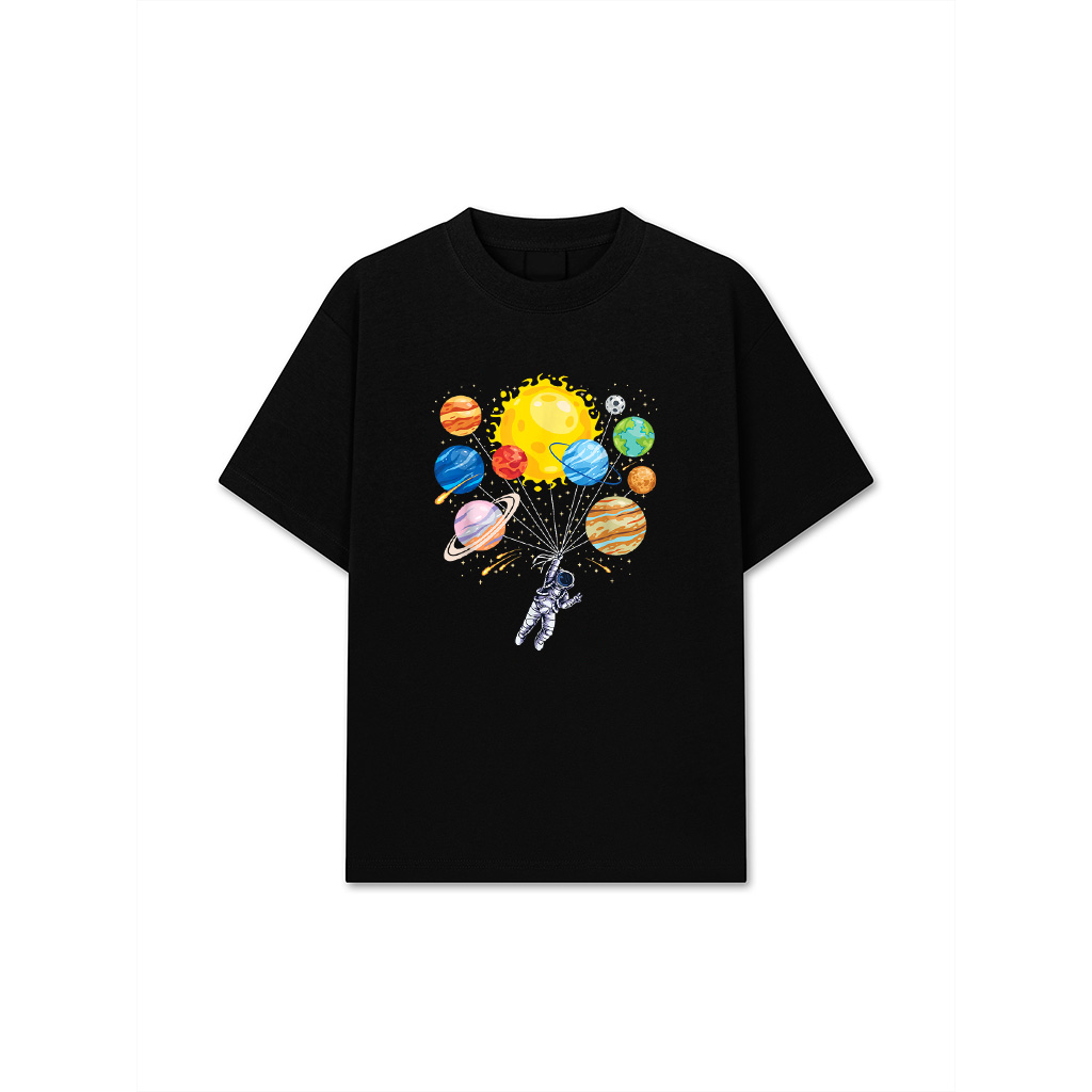 Funny Astronaut Space Balloon Planet Science Solar System T-Shirt